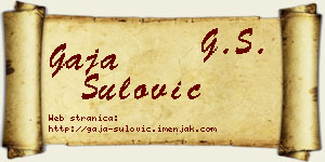 Gaja Šulović vizit kartica